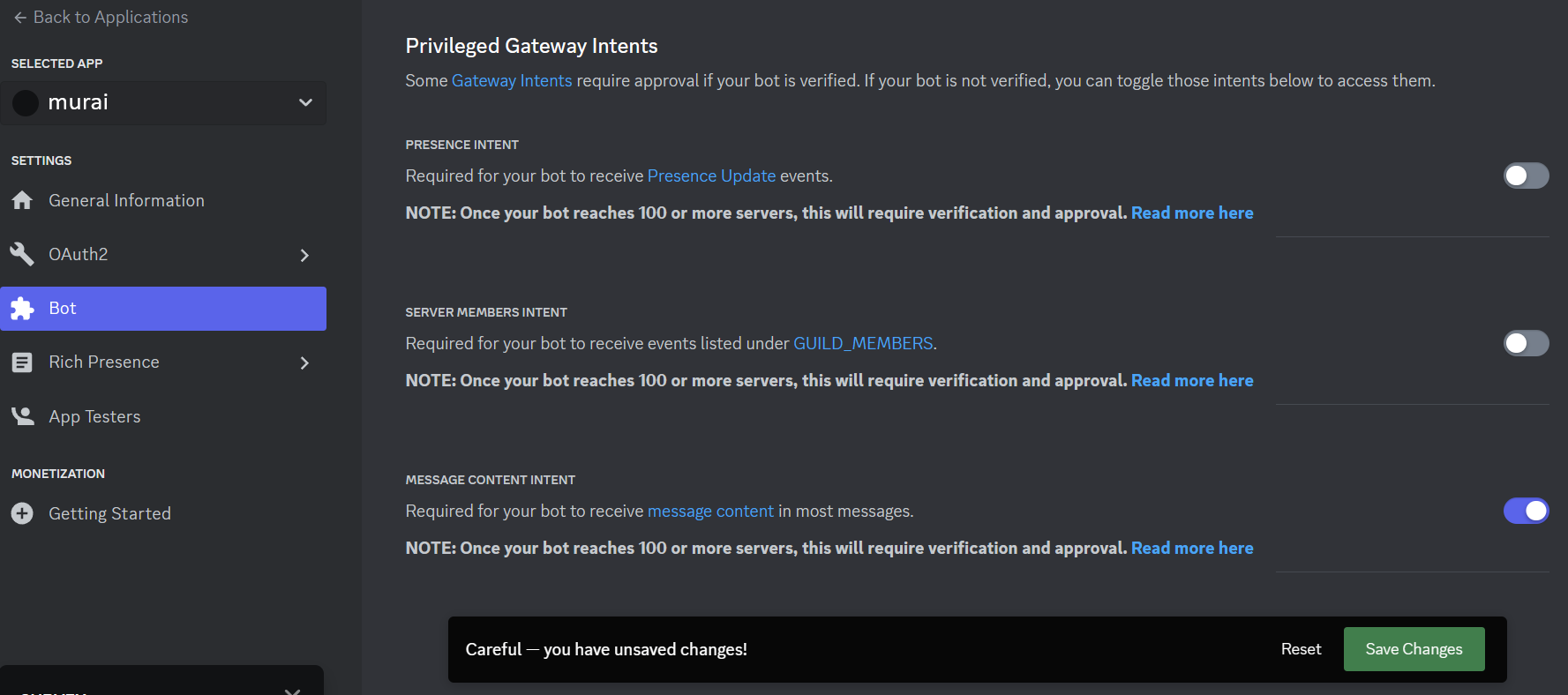 Configure Discord App Permissions